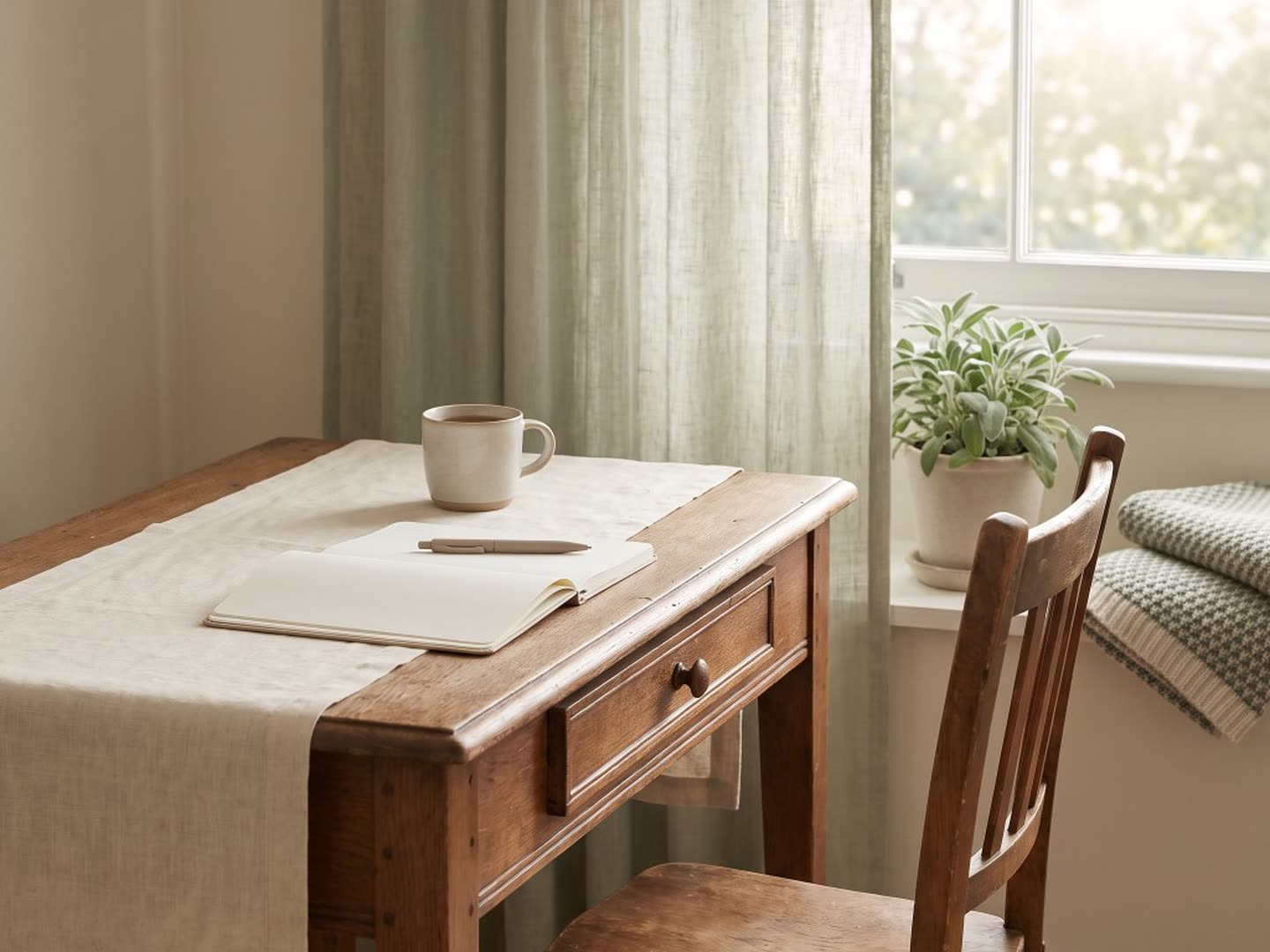 Quiet desk light in a nursery — a place to reach out